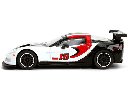 2005 Chevrolet Corvette C6R #16 White with Black and Red Graphics "Collection" Series 1/64 Diecast Model Car by Majorette-DiecastModeler.com