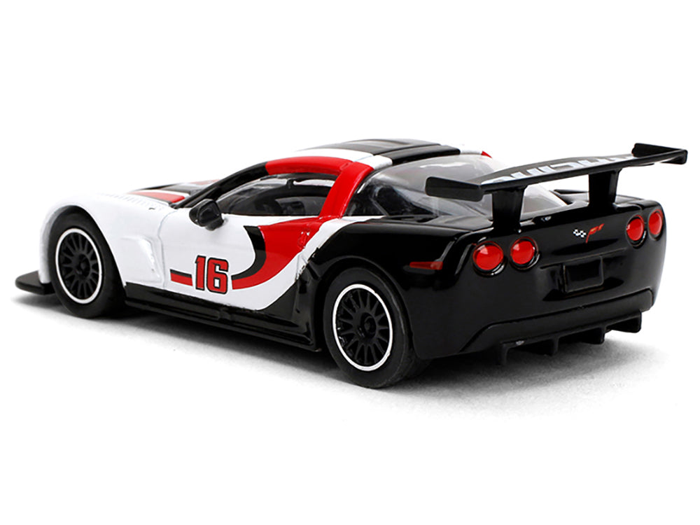 2005 Chevrolet Corvette C6R #16 White with Black and Red Graphics "Collection" Series 1/64 Diecast Model Car by Majorette-DiecastModeler.com