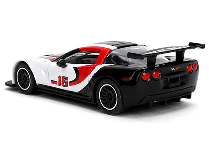 2005 Chevrolet Corvette C6R #16 White with Black and Red Graphics "Collection" Series 1/64 Diecast Model Car by Majorette-DiecastModeler.com