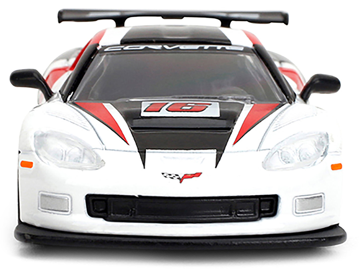 2005 Chevrolet Corvette C6R #16 White with Black and Red Graphics "Collection" Series 1/64 Diecast Model Car by Majorette-DiecastModeler.com