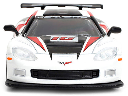 2005 Chevrolet Corvette C6R #16 White with Black and Red Graphics "Collection" Series 1/64 Diecast Model Car by Majorette-DiecastModeler.com