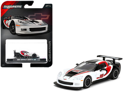 2005 Chevrolet Corvette C6R #16 White with Black and Red Graphics "Collection" Series 1/64 Diecast Model Car by Majorette-DiecastModeler.com