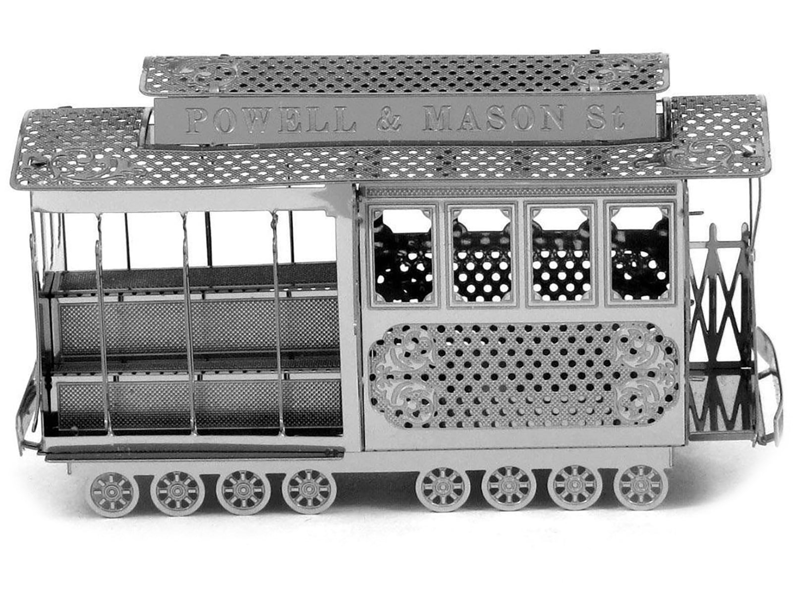 Model Kit San Francisco Cable Car "Powel & Mason St" (Easy Difficulty) Steel Model by Metal Earth-DiecastModeler.com