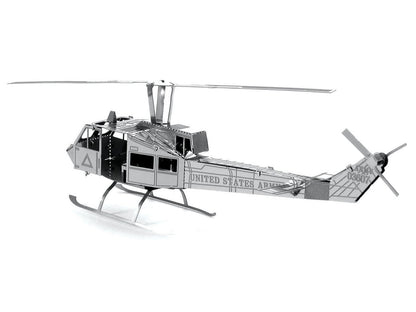 Model Kit Bell UH-1 Iroquois "Huey" Helicopter "United States Army" (Easy Difficulty) Steel Model by Metal Earth