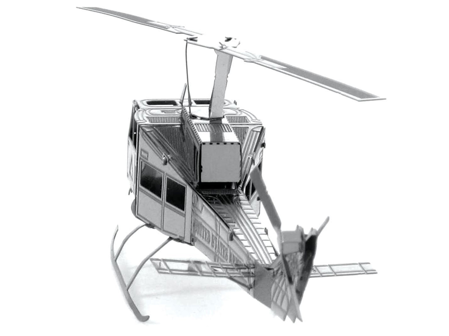 Model Kit Bell UH-1 Iroquois "Huey" Helicopter "United States Army" (Easy Difficulty) Steel Model by Metal Earth