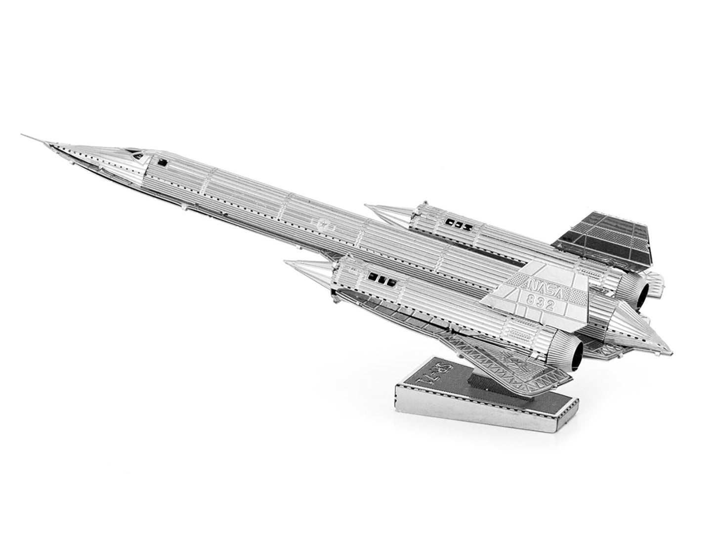 Model Kit Lockheed Martin SR-71 Blackbird Aircraft (Moderate Difficulty) Steel Model by Metal Earth-DiecastModeler.com