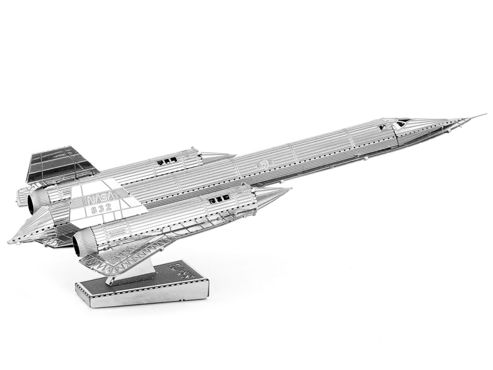 Model Kit Lockheed Martin SR-71 Blackbird Aircraft (Moderate Difficulty) Steel Model by Metal Earth-DiecastModeler.com