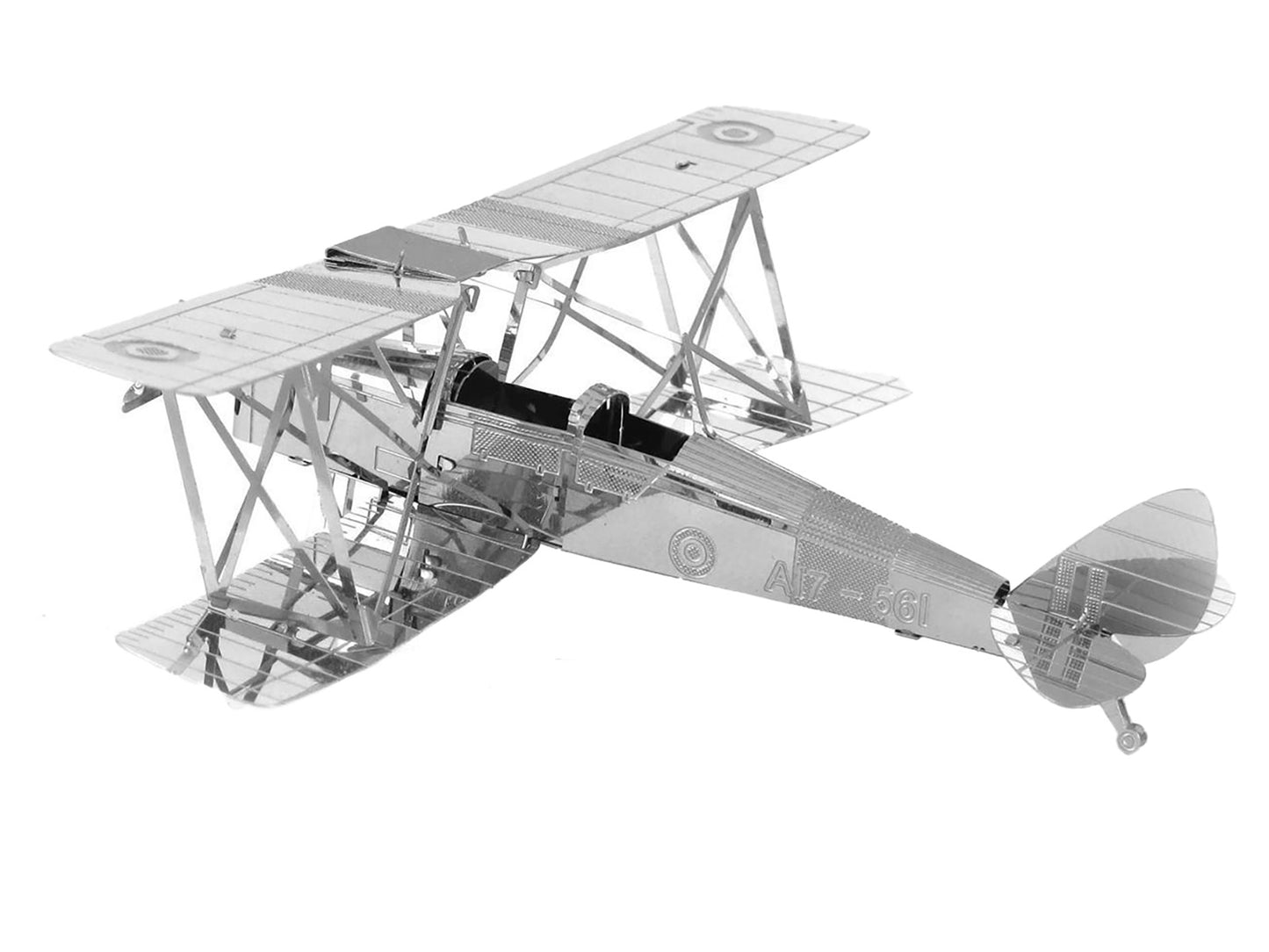 Model Kit De Havilland Tiger Moth Trainer Aircraft (Moderate Difficulty) Steel Model by Metal Earth-DiecastModeler.com