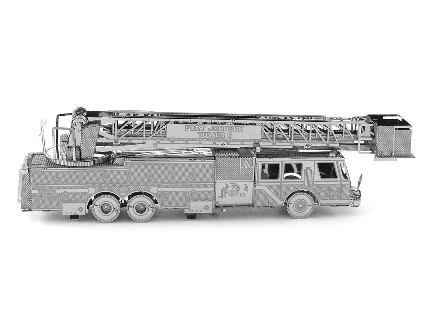 Model Kit Fire Engine "Fort Johnson Tower 6" (Moderate Difficulty) Steel Model by Metal Earth-DiecastModeler.com