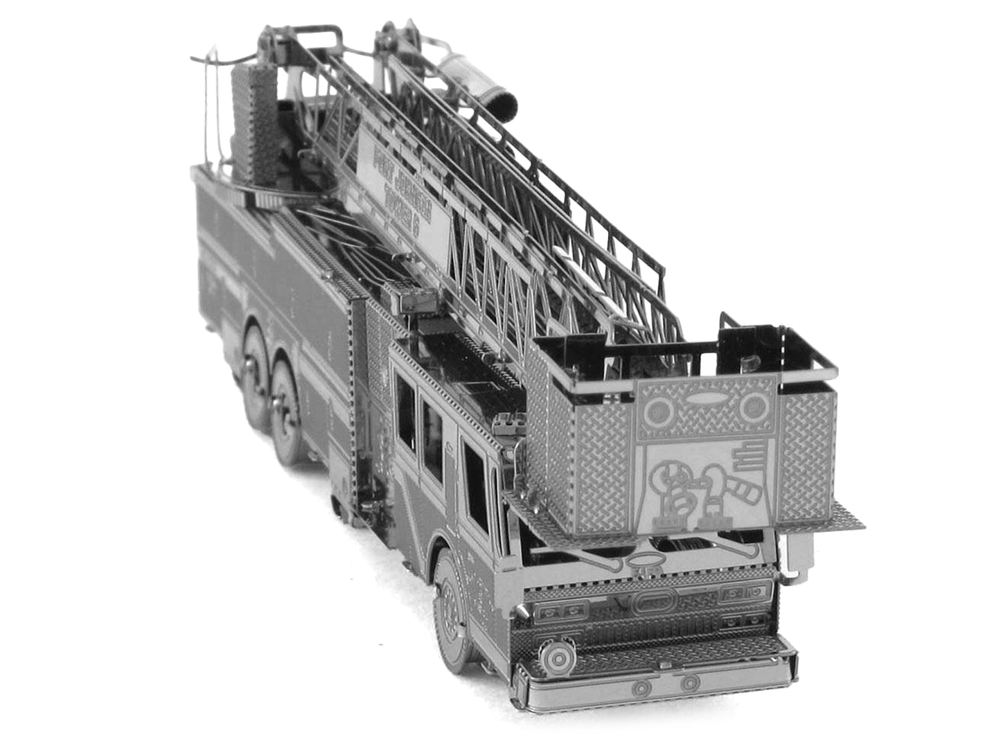 Model Kit Fire Engine "Fort Johnson Tower 6" (Moderate Difficulty) Steel Model by Metal Earth-DiecastModeler.com