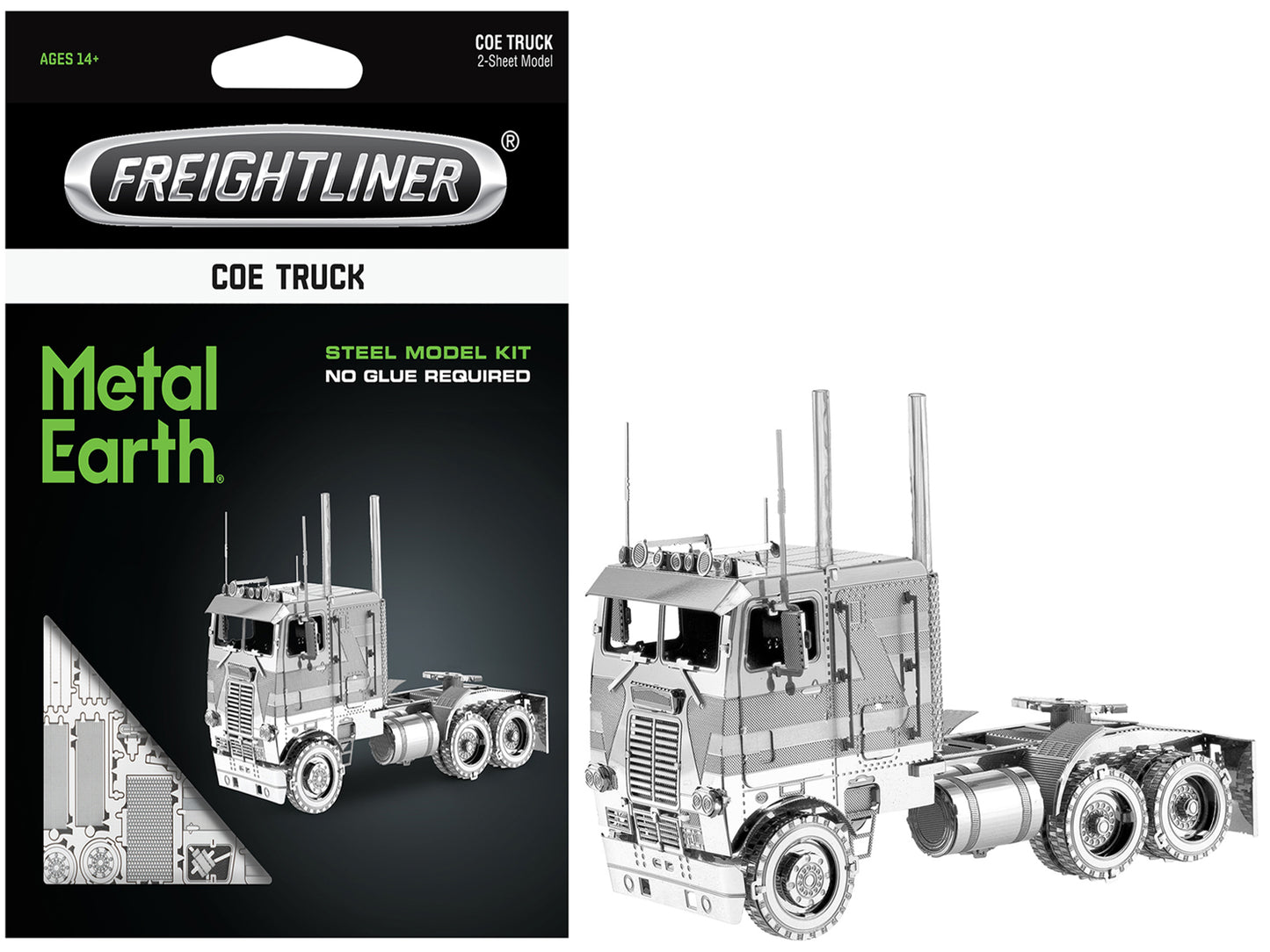 Model Kit Freightliner COE Truck (Challenging Difficulty) Steel Model by Metal Earth-DiecastModeler.com