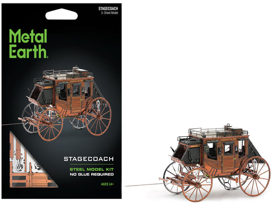 Model Kit Wild West Stagecoach (Moderate Difficulty) Steel Model by Metal Earth-DiecastModeler.com
