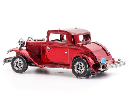Model Kit 1932 Ford Coupe Red (Moderate Difficulty) Steel Model by Metal Earth-DiecastModeler.com
