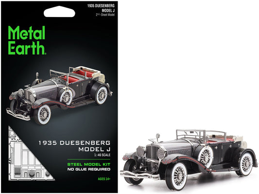 Model Kit 1935 Duesenberg Model J Black (Moderate Difficulty) Steel Model by Metal Earth-DiecastModeler.com