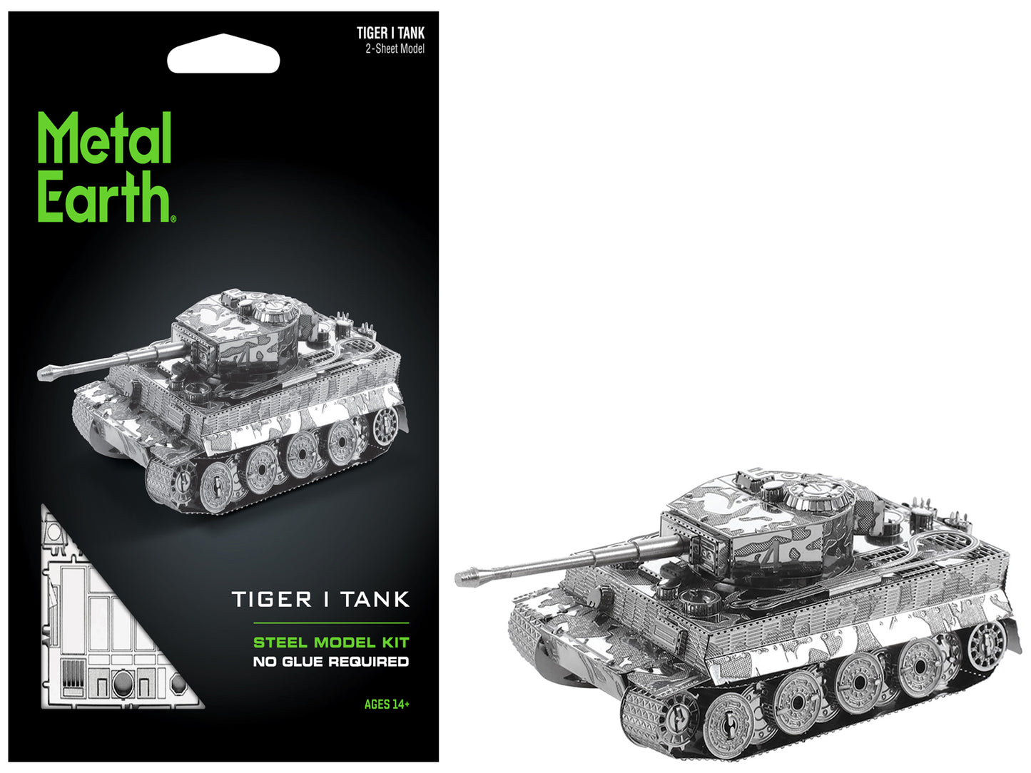 Model Kit German Tiger I Tank (Moderate Difficulty) Steel Model by Metal Earth-DiecastModeler.com