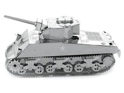 Model Kit American Sherman Tank (Moderate Difficulty) Steel Model by Metal Earth