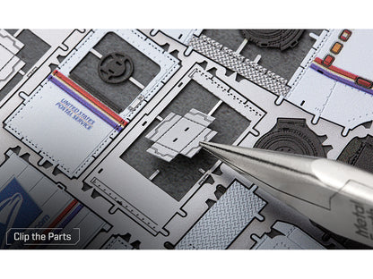 Model Kit  LLV Mail Truck White "USPS (United States Postal Service)" (Moderate Difficulty) Steel Model by Metal Earth