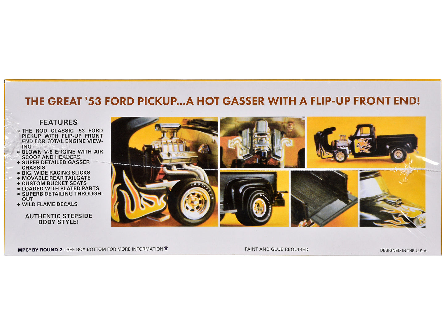 Skill 2 Model Kit 1953 Ford Stepside Pickup Truck 1/25 Scale Model by MPC-DiecastModeler.com