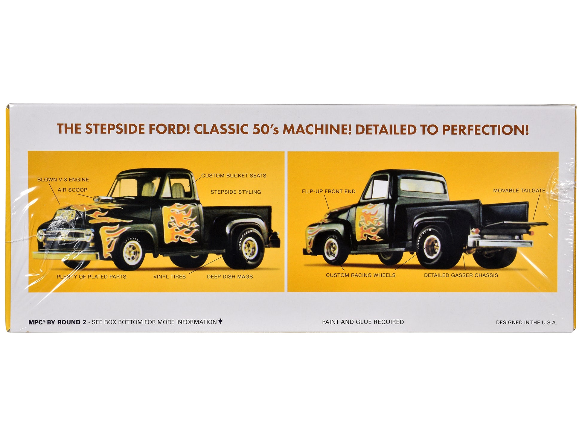 Skill 2 Model Kit 1953 Ford Stepside Pickup Truck 1/25 Scale Model by MPC-DiecastModeler.com