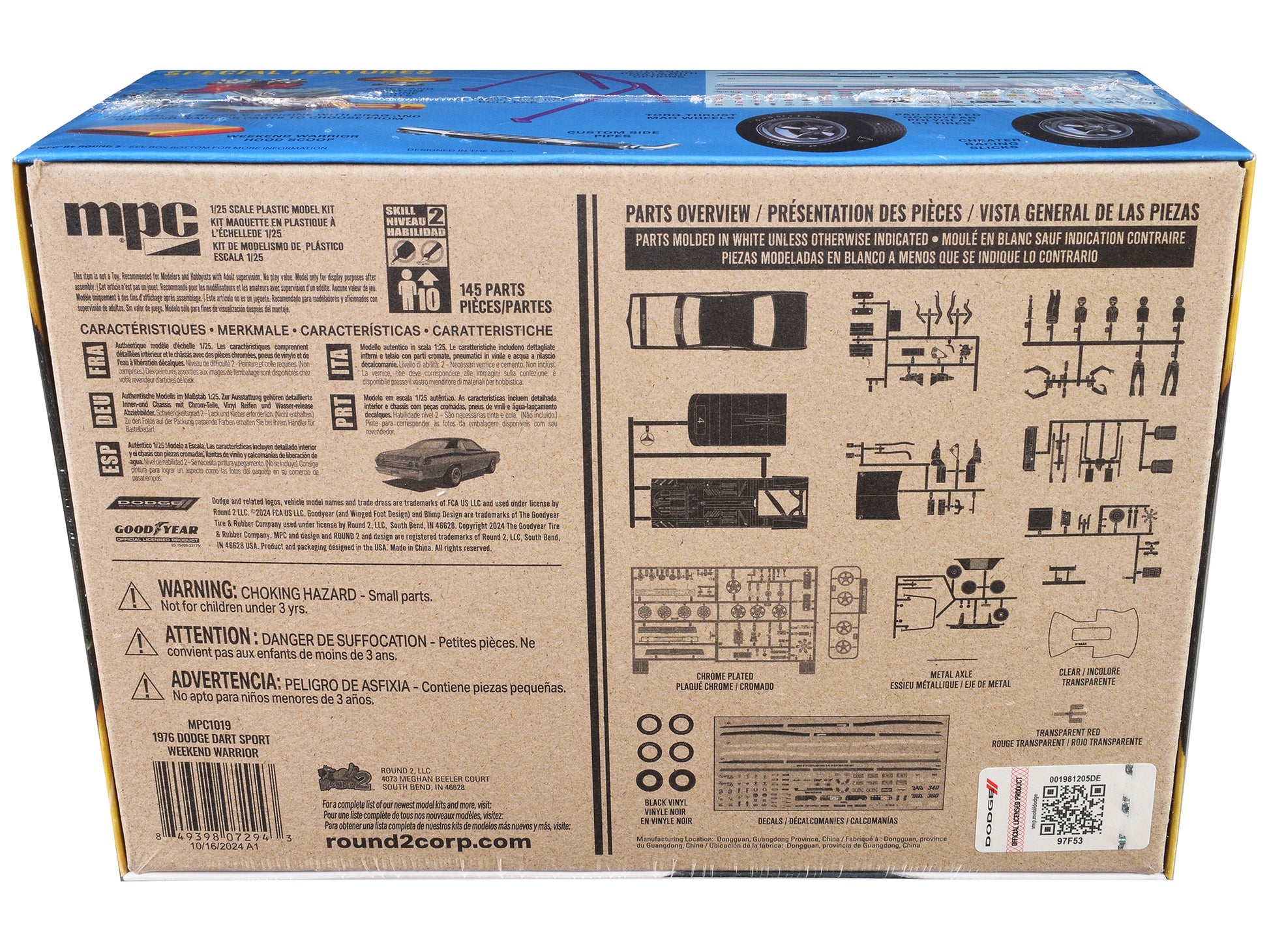 Skill 2 Model Kit 1976 Dodge Dart Sport "Weekend Warrior" 1/25 Scale Model by MPC-DiecastModeler.com