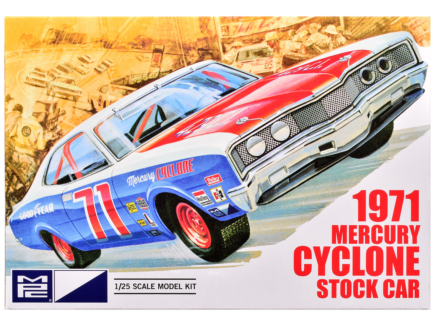Skill 2 Model Kit 1971 Mercury Cyclone Stock Car 1/25 Scale Model by MPC