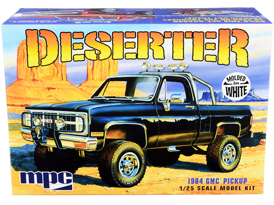 Skill 2 Model Kit 1984 GMC Pickup Truck (Molded in White) "Deserter" 1/25 Scale Model by MPC-DiecastModeler.com