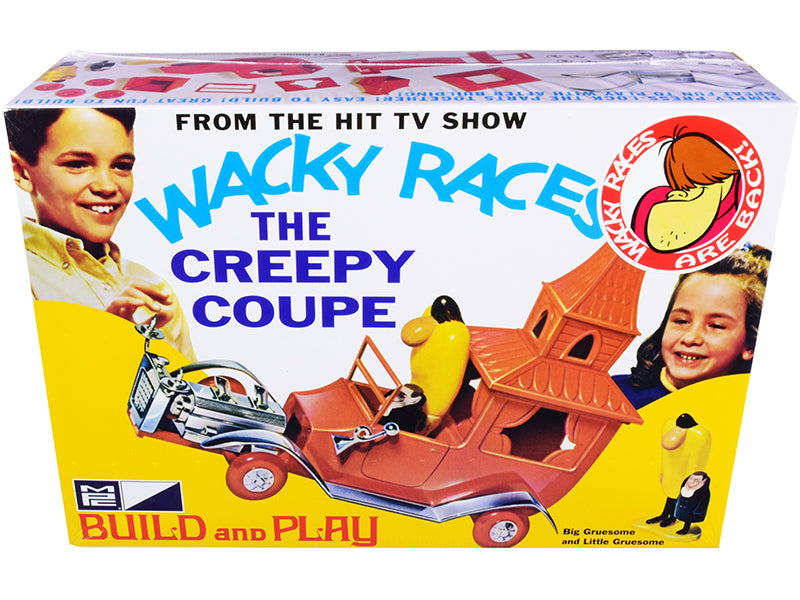 Skill 2 Snap Model Kit The Creepy Coupe with Big Gruesome and Little Gruesome Figurines "Wacky Races" (1968) TV Series 1/25 Scale Model by MPC-DiecastModeler.com
