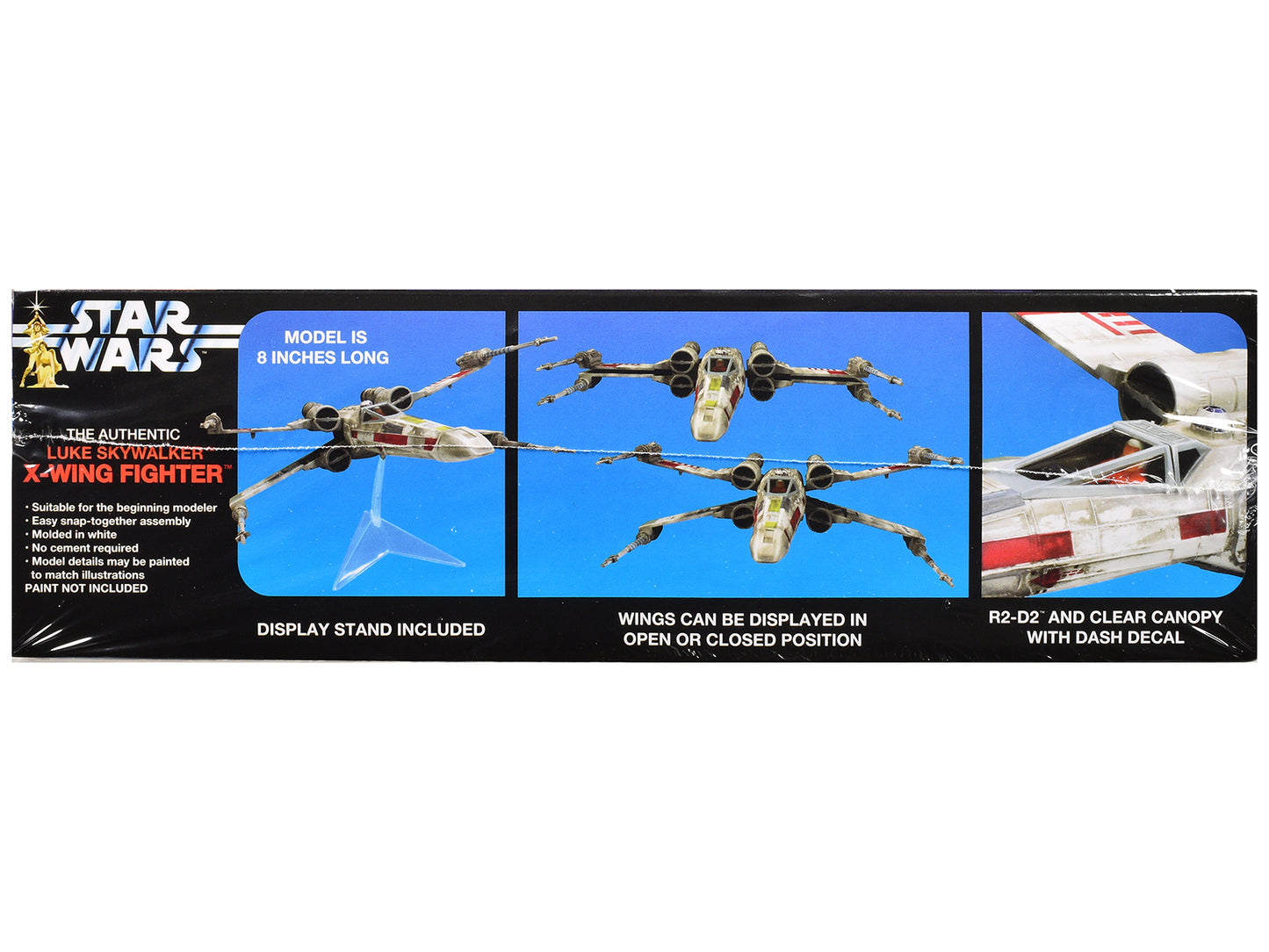 Skill 2 Snap Model Kit Luke Skywalker X-Wing Fighter "Star Wars: A New Hope" (1977) Movie 1/63 Scale Model by MPC