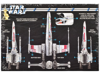 Skill 2 Snap Model Kit Luke Skywalker X-Wing Fighter "Star Wars: A New Hope" (1977) Movie 1/63 Scale Model by MPC