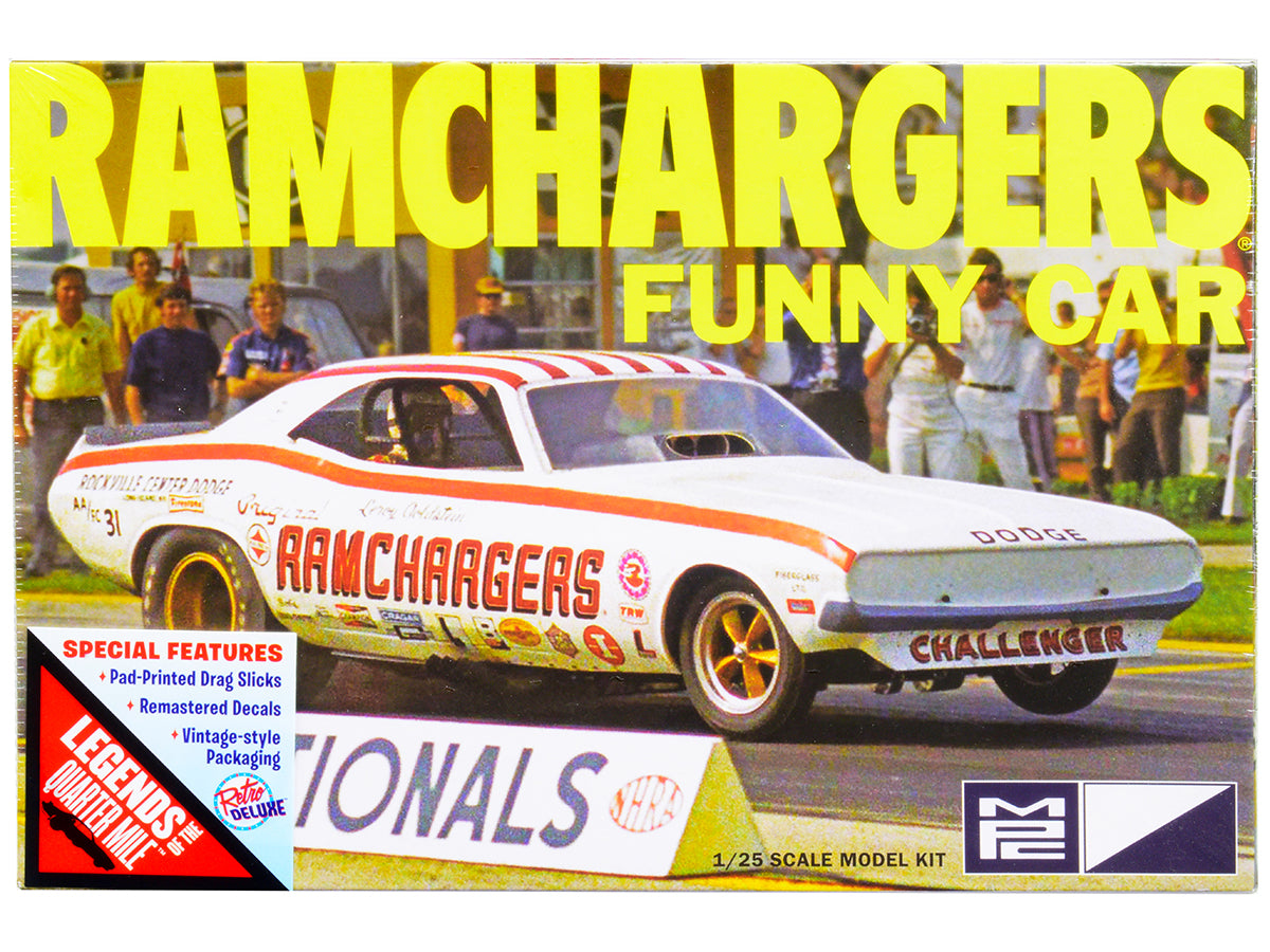 Skill 2 Model Kit Dodge Challenger Ramchargers Funny Car "Legends of the Quarter Mile" 1/25 Scale Model by MPC-DiecastModeler.com