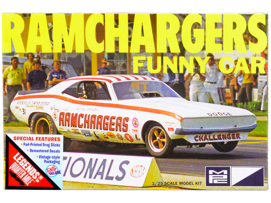 Skill 2 Model Kit Dodge Challenger Ramchargers Funny Car "Legends of the Quarter Mile" 1/25 Scale Model by MPC-DiecastModeler.com