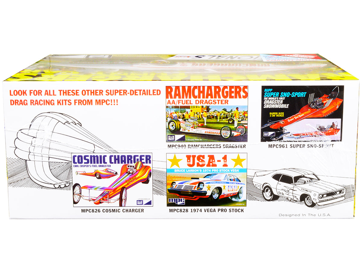 Skill 2 Model Kit Dodge Challenger Ramchargers Funny Car "Legends of the Quarter Mile" 1/25 Scale Model by MPC-DiecastModeler.com