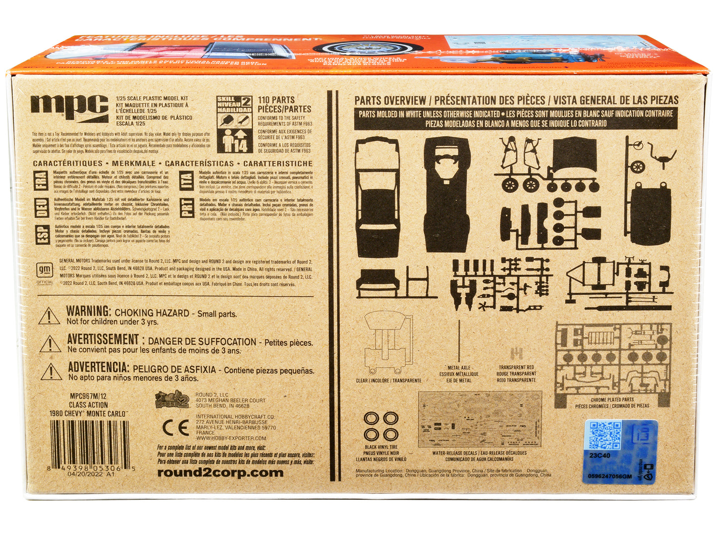 Skill 2 Model Kit 1980 Chevrolet Monte Carlo "Class Action" with Motorcycle and Trailer (Skill 2) 1/25 Scale Model Car by MPC-DiecastModeler.com