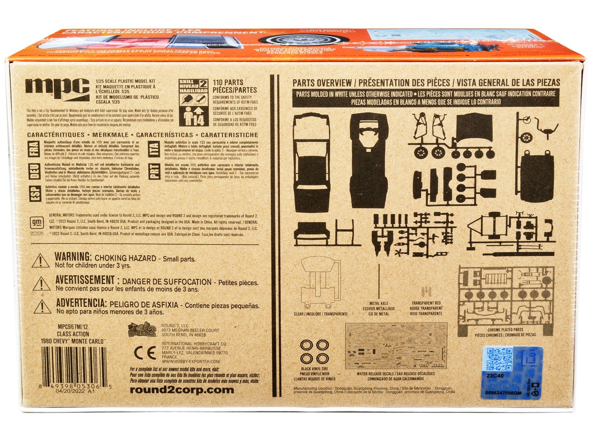 Skill 2 Model Kit 1980 Chevrolet Monte Carlo "Class Action" with Motorcycle and Trailer (Skill 2) 1/25 Scale Model Car by MPC-DiecastModeler.com