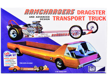 Skill 2 Model Kit Ramchargers Dragster and Advanced Design Transport Truck 2 Kits in 1 1/25 Scale Models by MPC-DiecastModeler.com