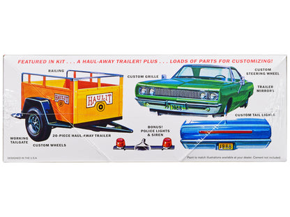 Skill 2 Model Kit 1968 Dodge Coronet Hardtop with Trailer 1/25 Scale Model by MPC-DiecastModeler.com