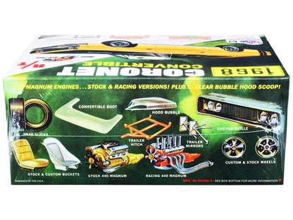 Skill 2 Model Kit 1968 Dodge Coronet R/T Convertible with Haul-Away Trailer 1/25 Scale Model by MPC-DiecastModeler.com