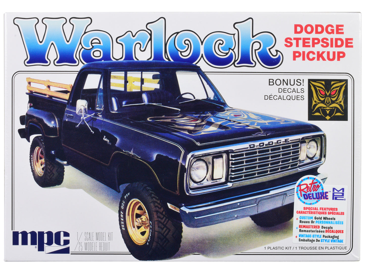 Skill 2 Model Kit 1977 Dodge Warlock Stepside Pickup Truck 1/25 Scale Model by MPC-DiecastModeler.com