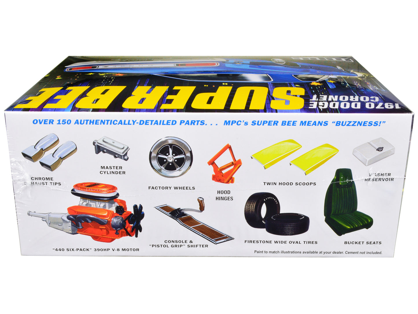 Skill 2 Model Kit 1970 Dodge Coronet Super Bee 1/25 Scale Model by MPC-DiecastModeler.com