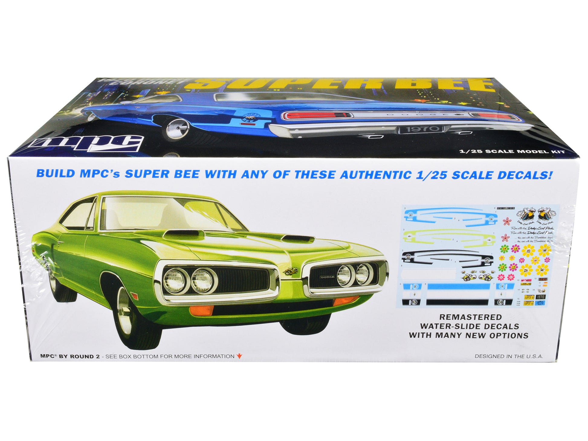 Skill 2 Model Kit 1970 Dodge Coronet Super Bee 1/25 Scale Model by MPC-DiecastModeler.com