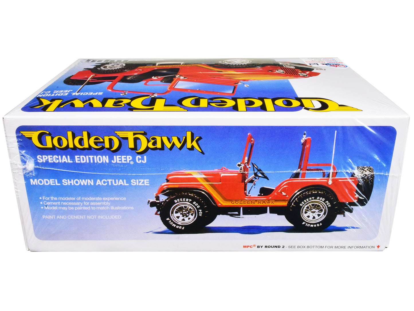 Skill 2 Model Kit 1981 Jeep CJ5 Golden Hawk 1/25 Scale Model Car by MPC-DiecastModeler.com