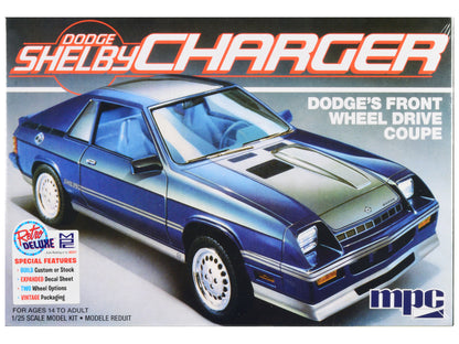Skill 2 Model Kit 1986 Dodge Shelby Charger 1/25 Scale Model by MPC-DiecastModeler.com