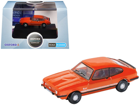 Ford Capri Mk3 RHD (Right Hand Drive) Sebring Red 1/148 (N) Scale Diecast Model Car by Oxford Diecast