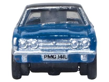 Ford Cortina MKIII RHD (Right Hand Drive) Electric Monza Blue with Black Top 1/148 (N) Scale Diecast Model Car by Oxford Diecast-DiecastModeler.com
