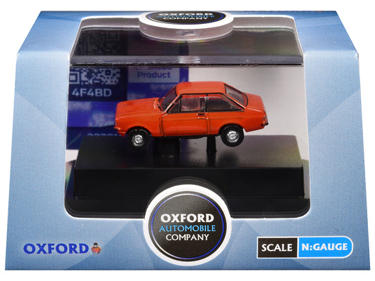 Ford Escort Mk2 RHD (Right Hand Drive) Carnival Red 1/148 (N) Scale Diecast Model Car by Oxford Diecast