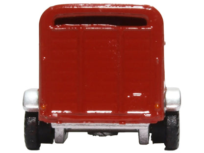 Livestock Trailer Red 1/148 (N) Scale Diecast Model Car by Oxford Diecast