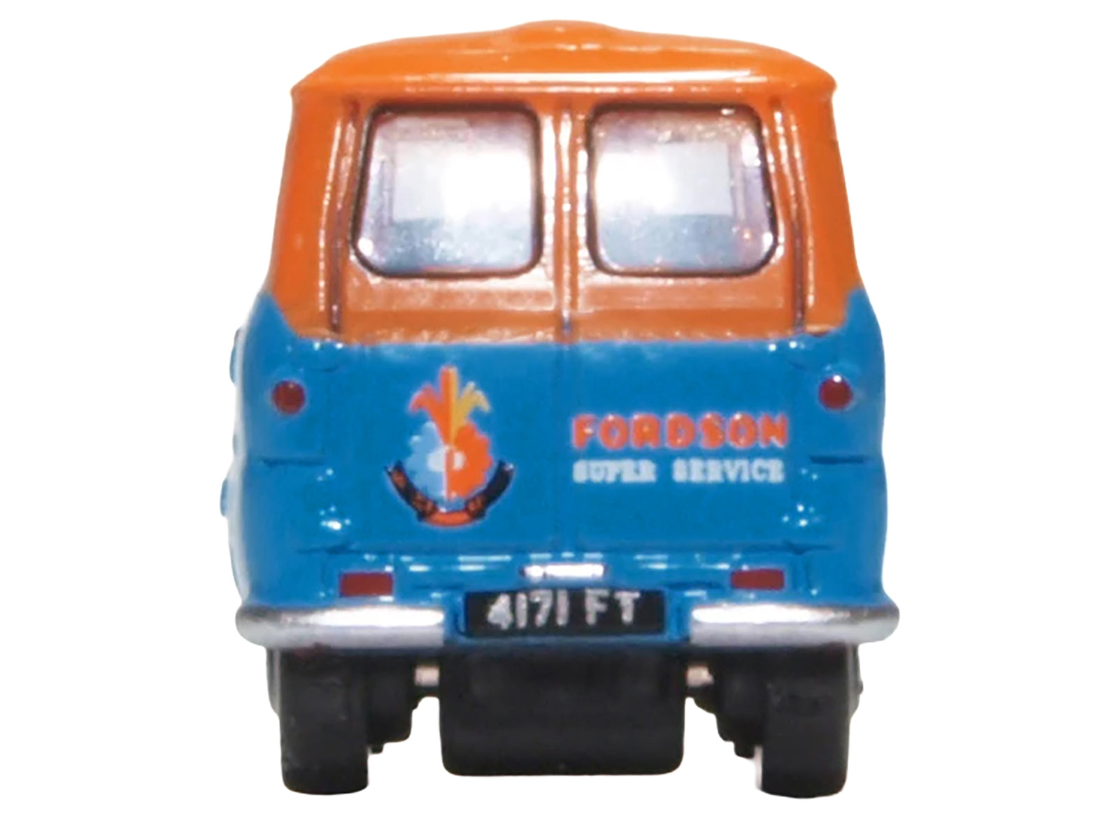 Ford 400E Van RHD (Right Hand Drive) "Fordson Super Service" Blue and Orange 1/148 (N) Scale Diecast Model Car by Oxford Diecast-DiecastModeler.com