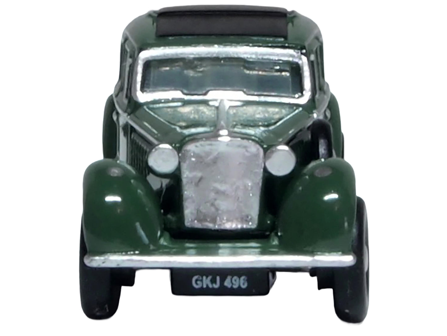 Jaguar SS RHD (Right Hand Drive) Suede Green with Black Top 1/148 (N) Scale Diecast Model Car by Oxford Diecast