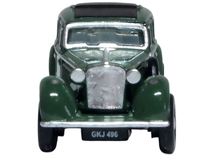 Jaguar SS RHD (Right Hand Drive) Suede Green with Black Top 1/148 (N) Scale Diecast Model Car by Oxford Diecast