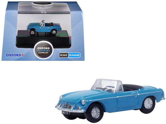 MG MGB Roadster RHD (Right Hand Drive) Iris Blue 1/148 (N) Scale Diecast Model Car by Oxford Diecast